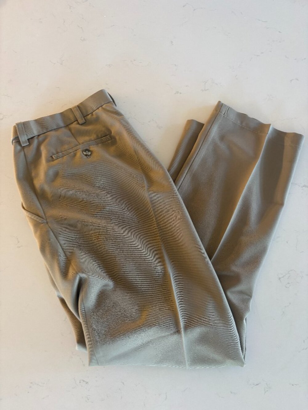 Haggar Classic Fit Pleated Front Tan Dress Slacks Trousers, 34 x 30